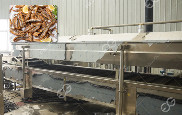 Machine industrielle à frire les anchois