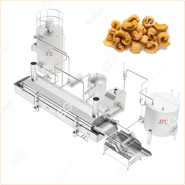 Machine de friture continue pour couennes de porc Machine de friture continue pour couennes de porc
